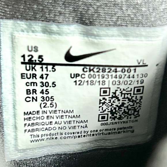 Nike Zoom Force Savage Elite 2 Shark “Black White” Men’s Size 12.5-15 FB Cleats - Picture 8 of 9